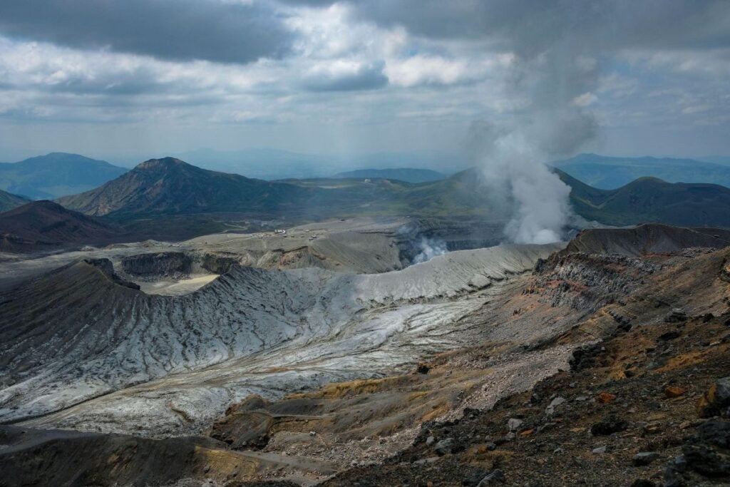 Mount Nakadake Alamy