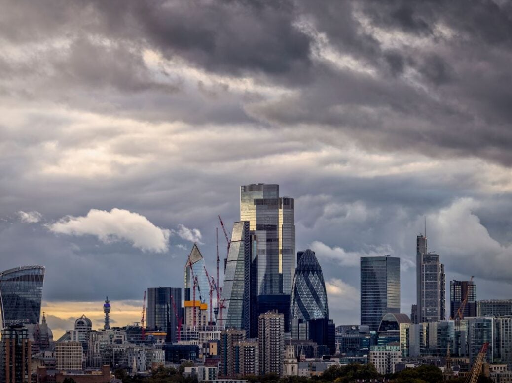 City of London Grey Skies Shutterstock wealth management