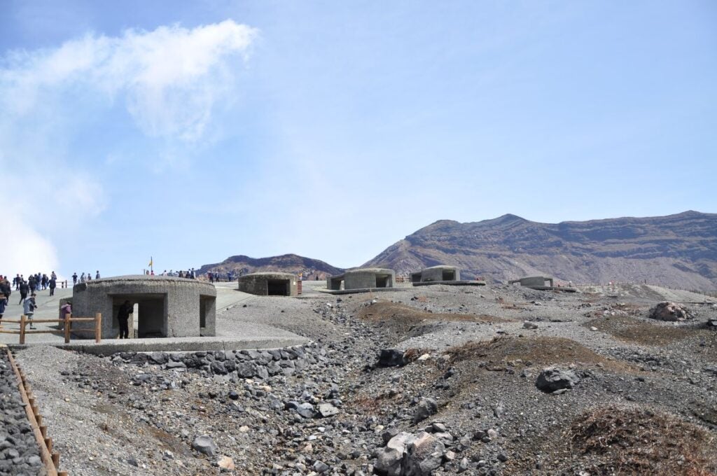 Bunkers Mount Aso Japan Shutterstock