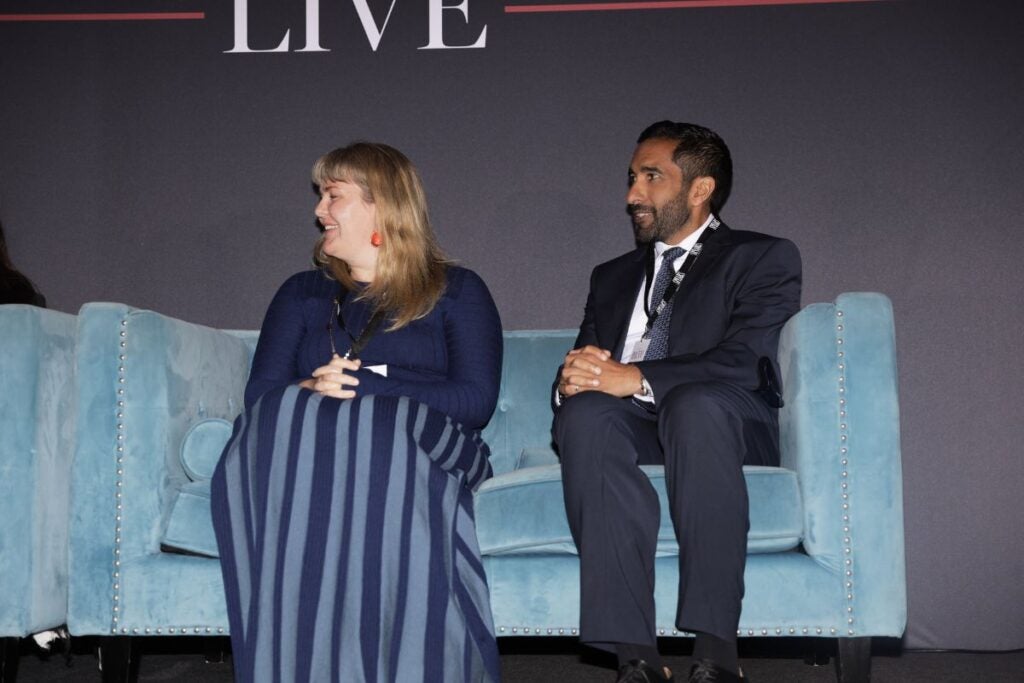 Hannah Gibney and Al-karim Nathoo at Spear's 500 Live